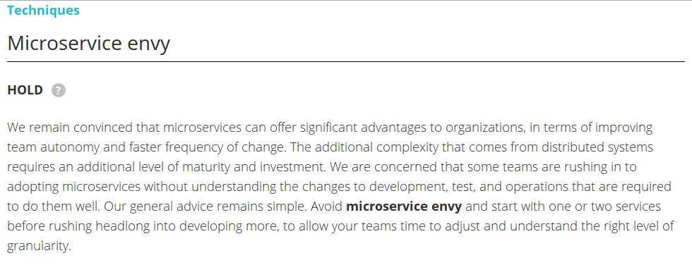 Microservices envy